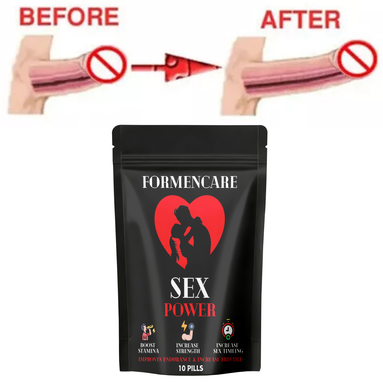 Penis-enlarger New XXXL Gain 12+ Inches Growth Capsules Faster Growth
