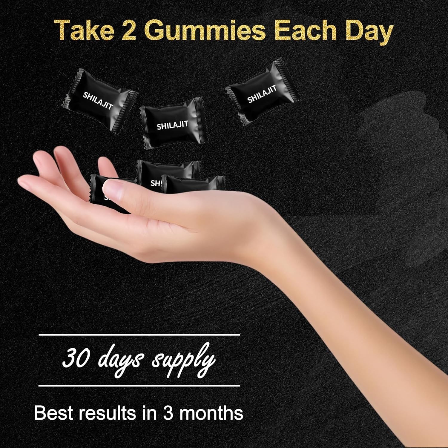 Shilajit Gummie, Himalayan Natural Shilajit Gummies, No Added Sugar with Ashwaga