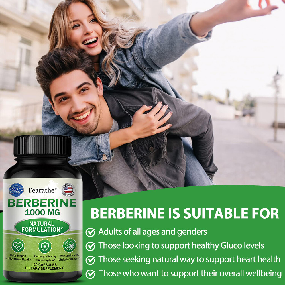 Berberine 1000mg Capsules* Healthy Immune System Support