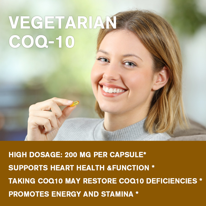 CoQ-10 CoEnzyme Q-10 200mg Support Heart Health,High Potency 120 Capsules