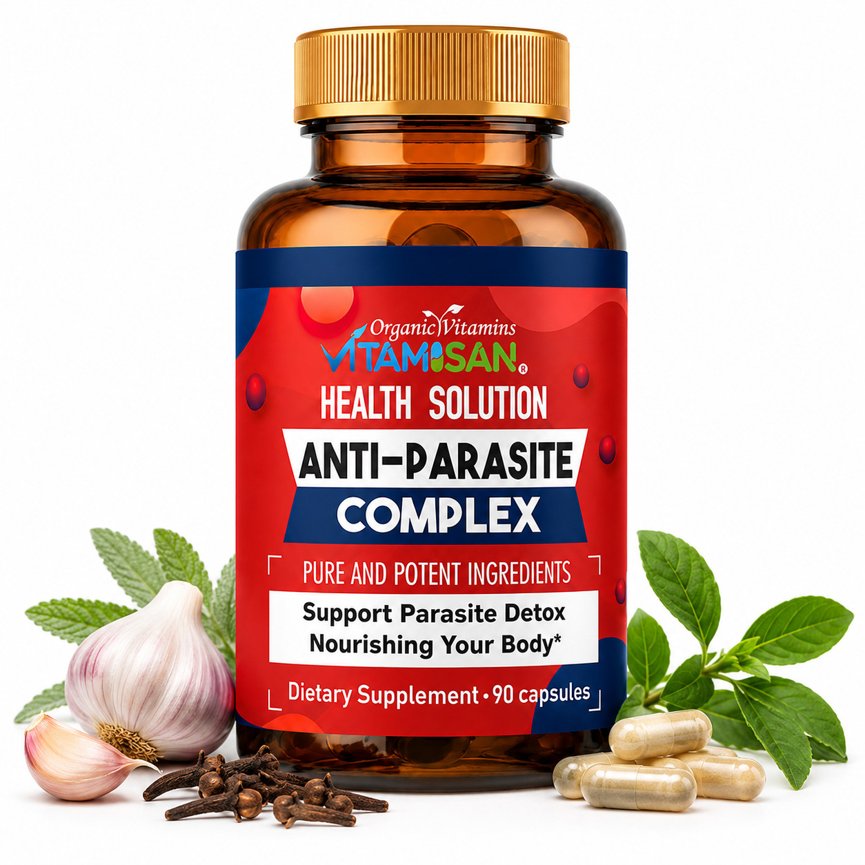 Parasite Anti Parasite Herbal Body Cleanse Detox intestinal cleanser support 90