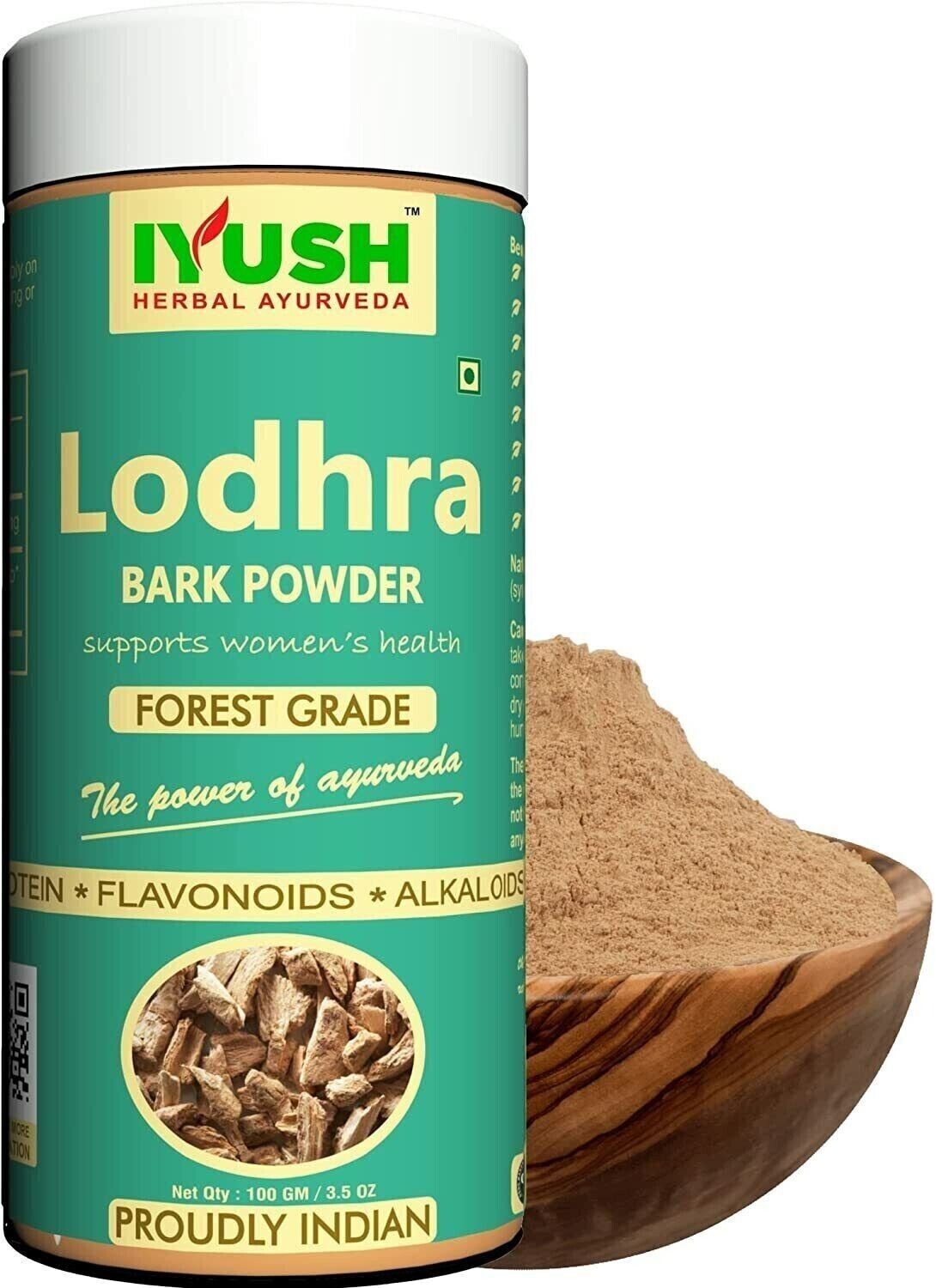 IYUSH Herbal Ayurveda Organic Lodhra Bark Powder Pack of 1 – 100 Gram P11