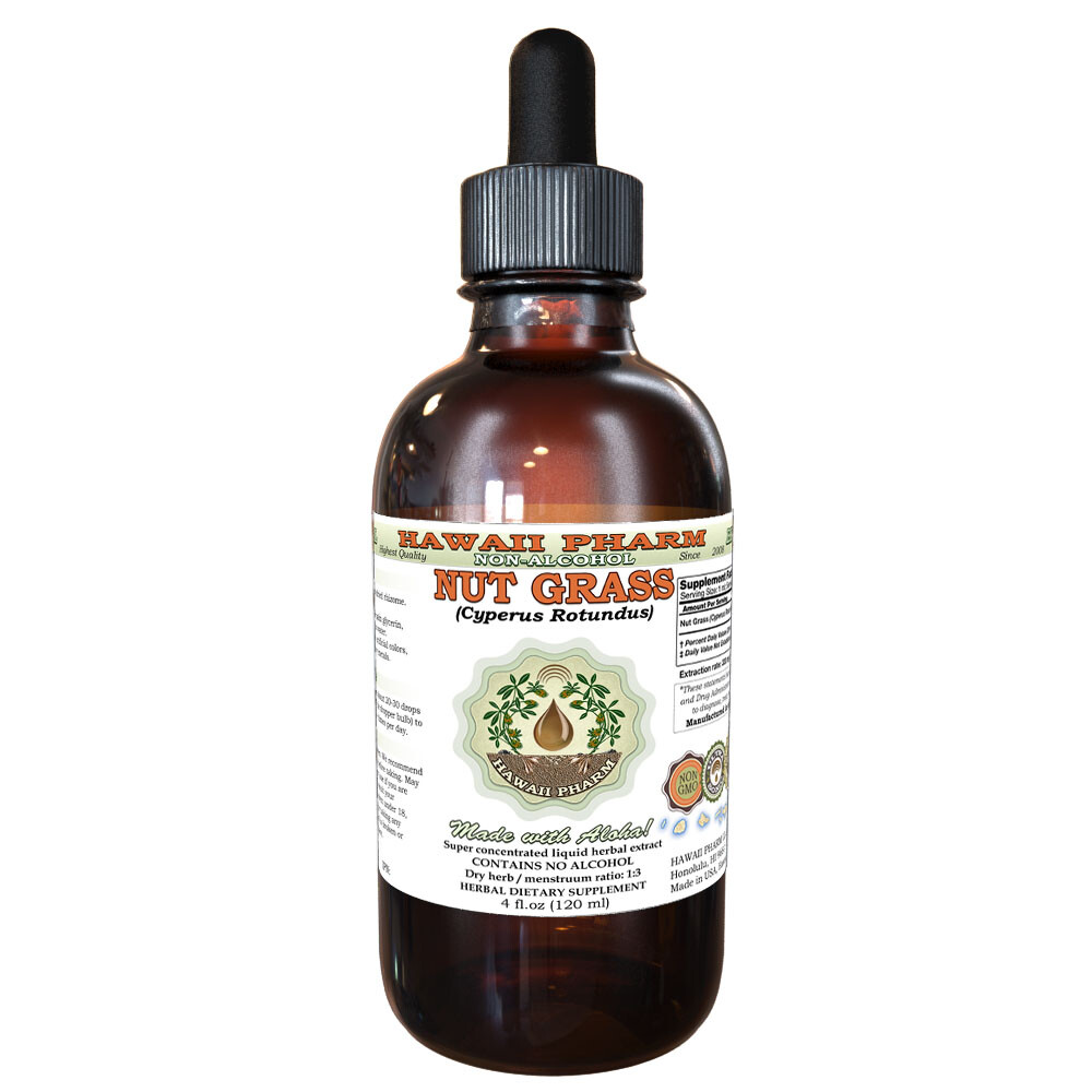 Nut Grass, Xiang Fu (Cyperus Rotundus) Tincture. Alcohol-FREE. Hawaii Pharm.