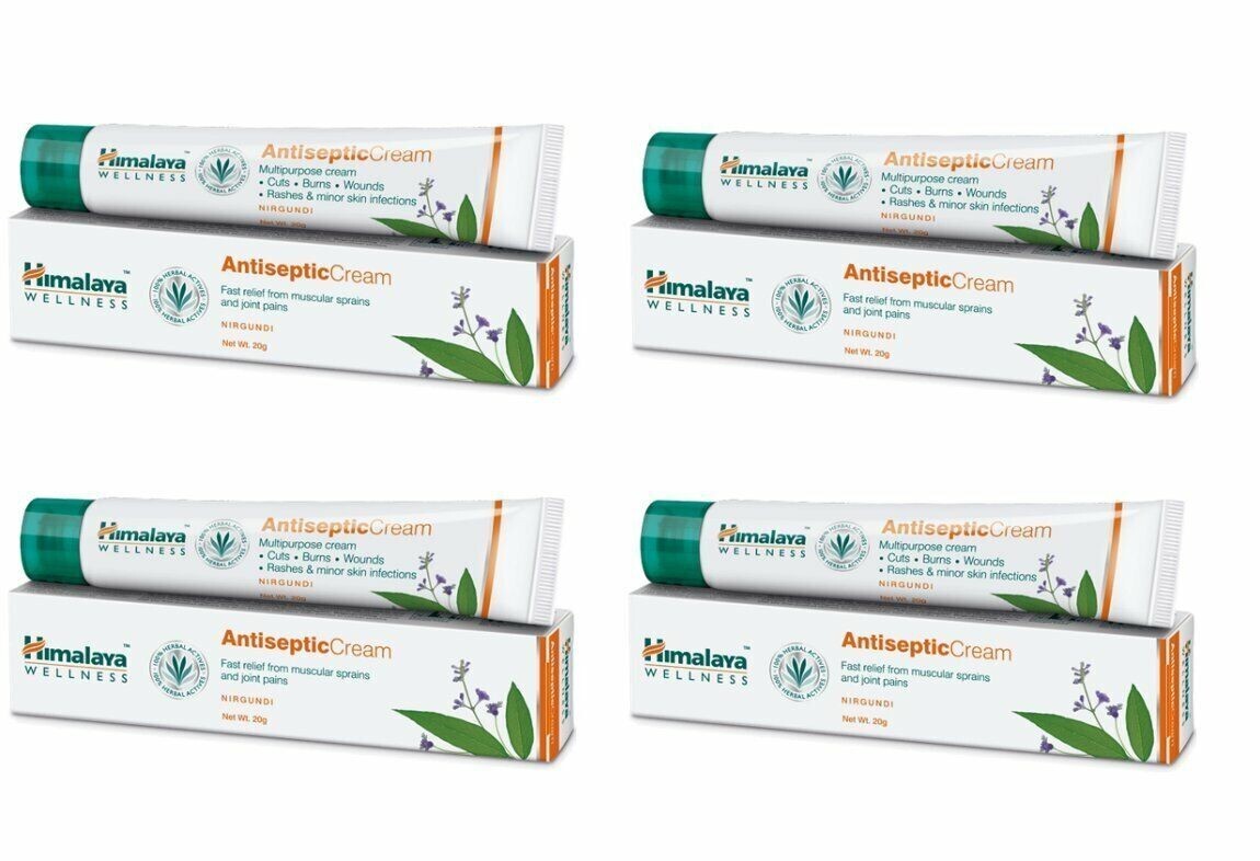 4 packs X Himalaya Herbals Antiseptic Cream 20 Grams Each