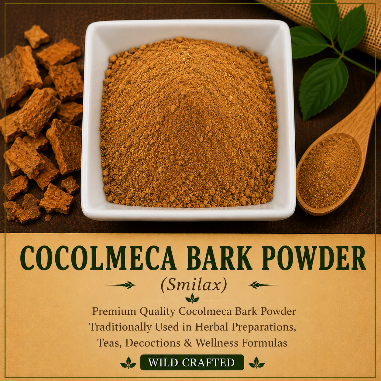 Premium Cocolmeca Bark Powder (Smilax) – Wild Crafted Mexican Herbal Botanical
