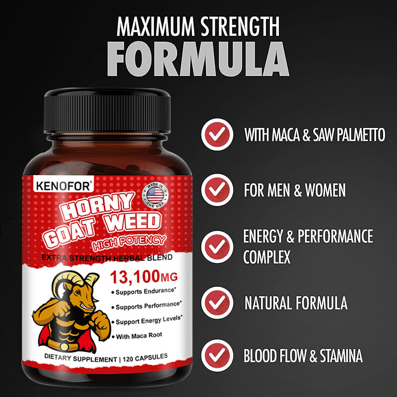 Horny Goat Weed Extract Capsules – Support Energy Levels,Endurance,Performance