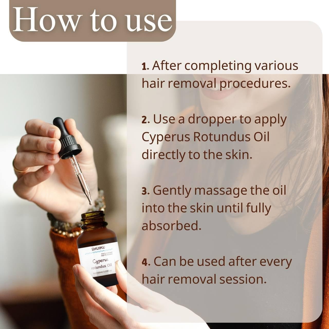 Cyperus Rotundus Oil for Hair Removal 2 PACKS – 100% Pure Natural Cyprus Oil ?
