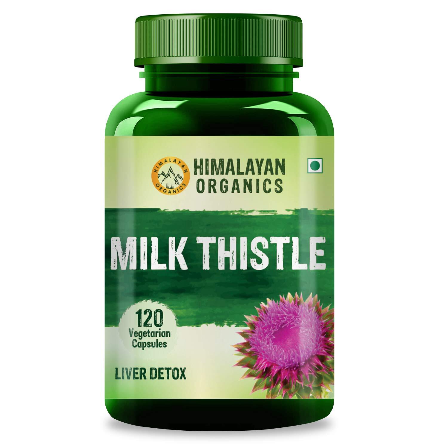 Himalayan Organics Milk Thistle Extract Silymarin 800mg/Serve 120 Capsules