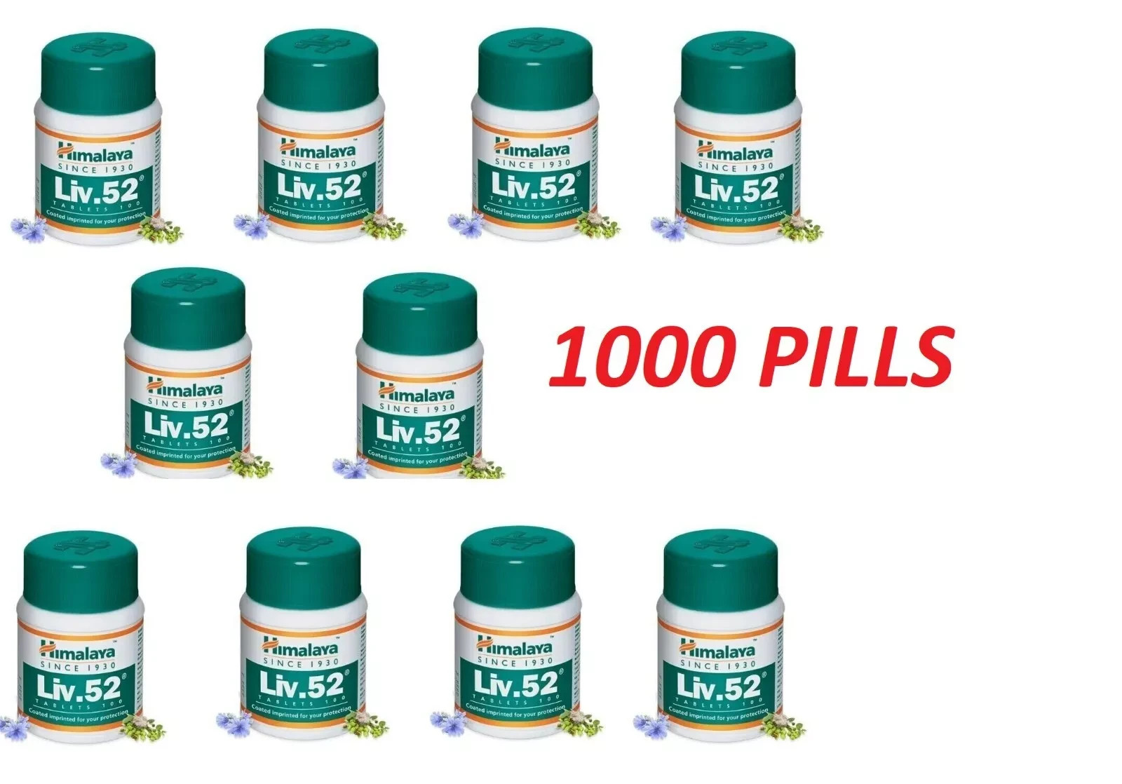 Liv 52 Pack of 10 Bottles FRESH STOCK 1000 PILLS Exp 2027