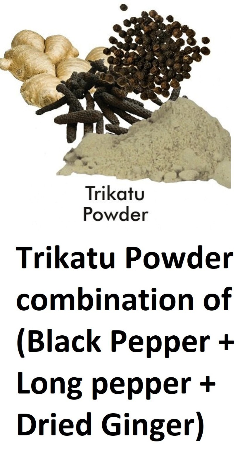 Trikatu Churna Powder for improve digestion, boost metabolism 100% Purest