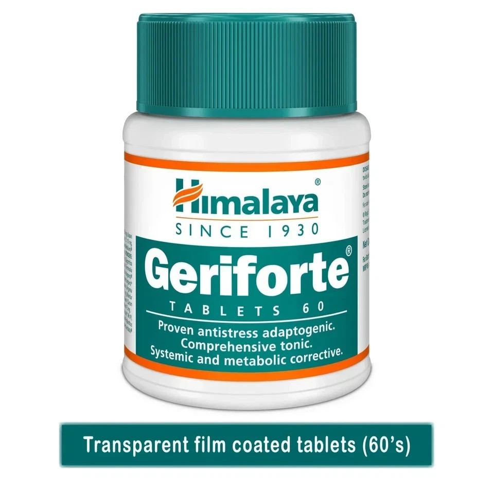 Himalaya Geriforte 60 Tabs x10 | Stress & Immunity Support | Exp 12/2028