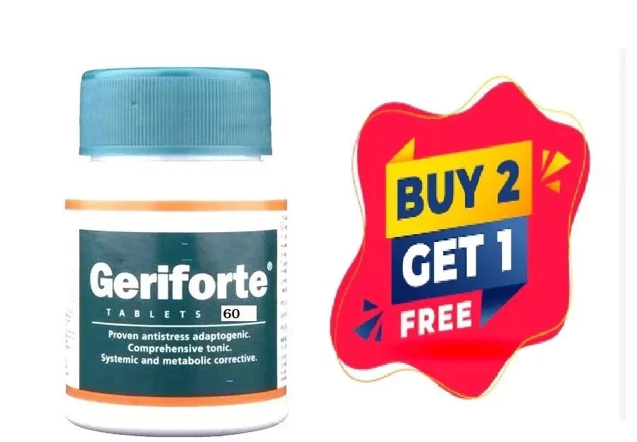 Himalaya Herbal Geriforte Tablets – 60 Tablets Each (Buy 2 Get 1 Free) 🌿