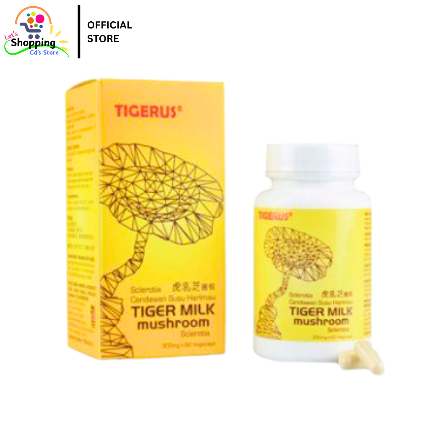 NEW & HALAL ORIGINAL TIGERUS Tiger Milk Mushroom Sclerotia 60’s