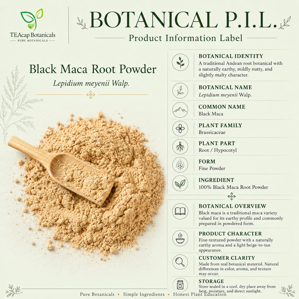 Black Maca Root Powder Pure Fine Lepidium Meyenii Bulk 1oz-32 oz Premium Milled