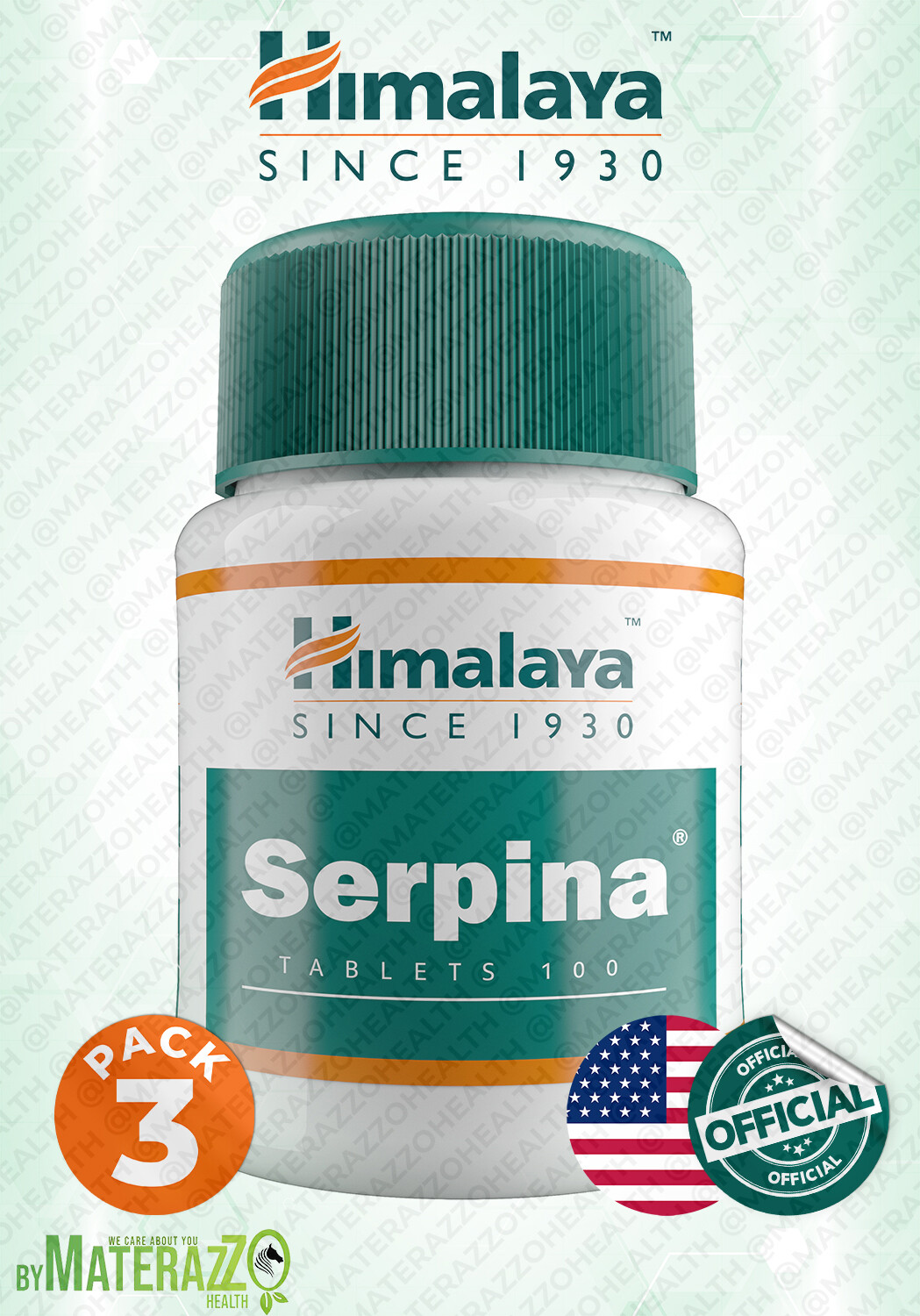 Serpina Official USA 3 BOX 300 Tablet Support Moderate Hypertension Exp.2025