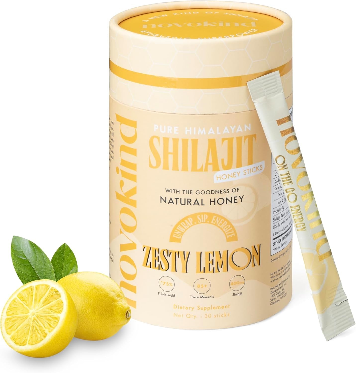Natural Himalayan Shilajit 400 mg with Honey & Lemon – Energy & Wellness 30 USA