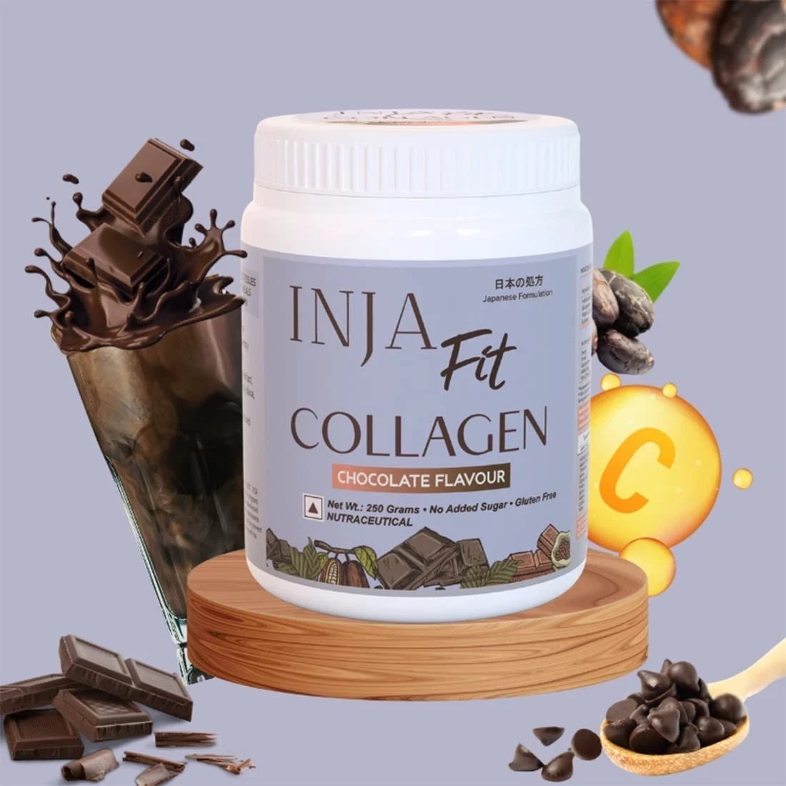 Inja Fit Collagen Powder Chocolate Flavour 250gm r016