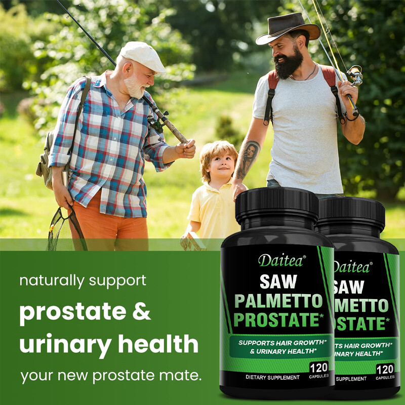 Saw Palmetto 45% Extract 500mg Capsules Prostate Support Prevents Hair Loss