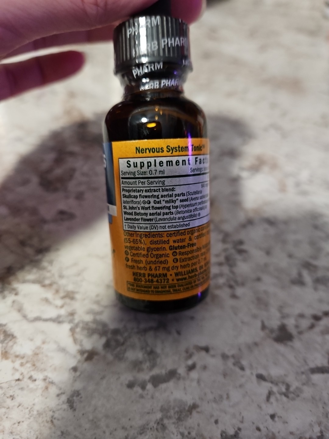 Herb Pharm Nervous System Tonic liquid 1 Oz Exp. 5/2030! New, Sealed.