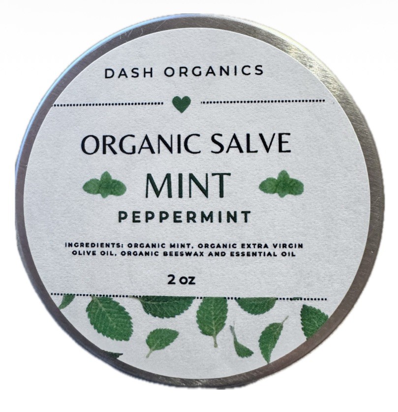 Organic Herbal Salve | Organic Mint Salve | Mint Balm | 2oz | Peppermint EO
