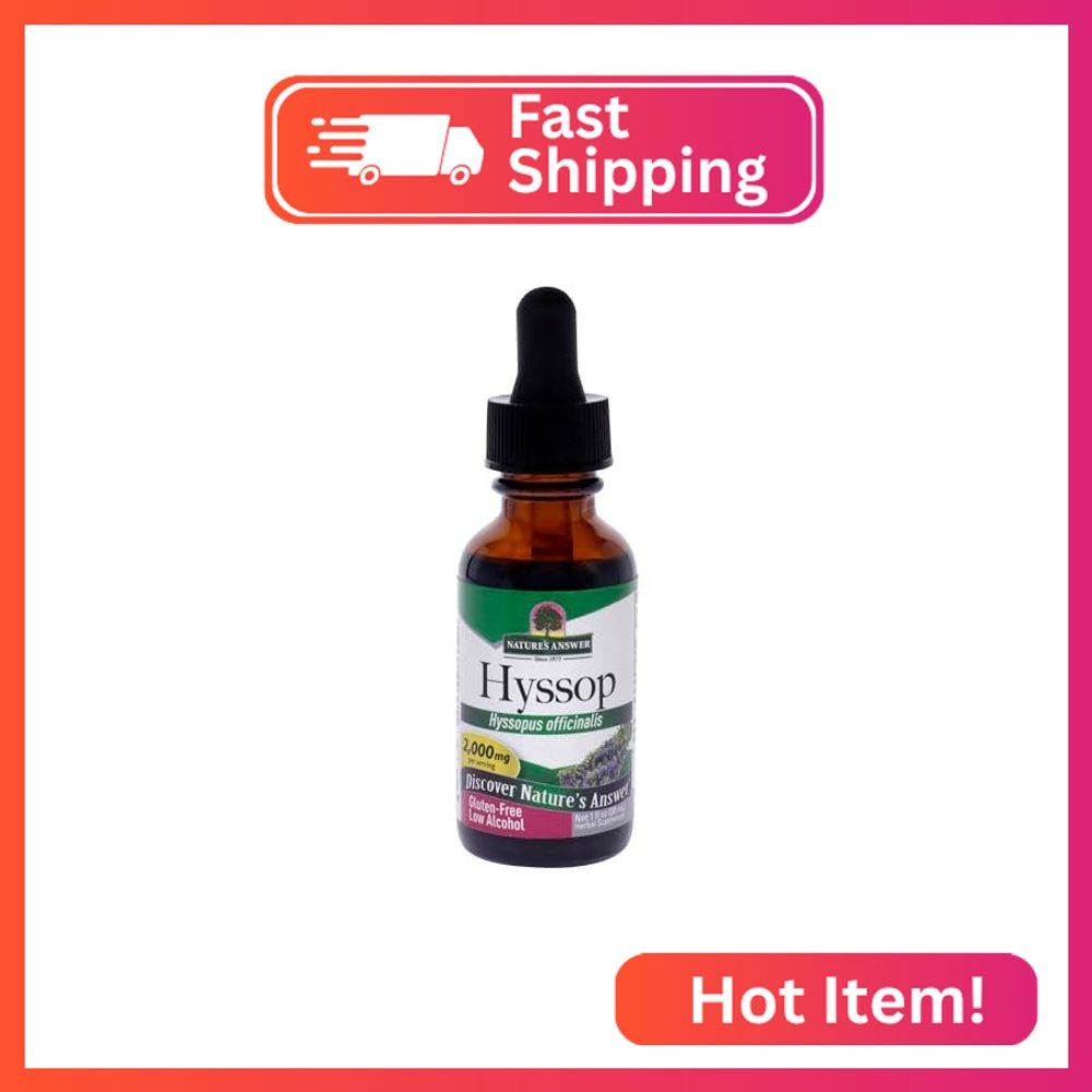 Nature’s Answer Hyssop Herb with Organic Alcohol, 1-Fluid Ounce