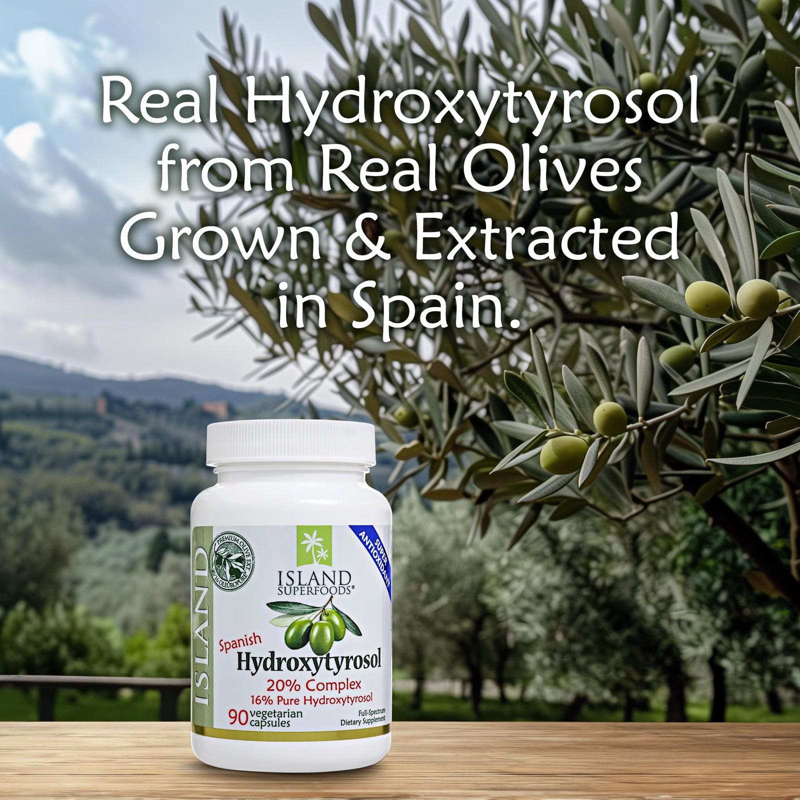 Hydroxytyrosol Olive Extract 100 mg 90 Capsules – Spanish Quality
