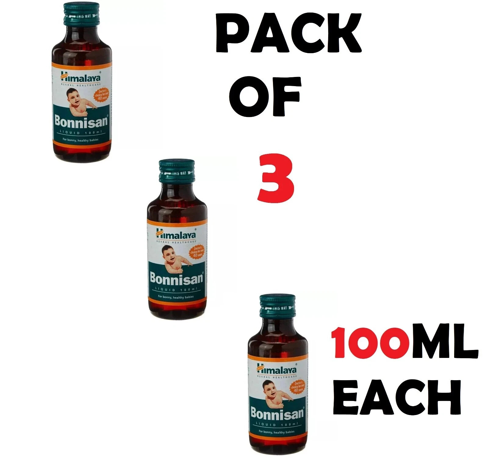Himalaya Bonnisan liquid 100ml x3 | Baby Digestive & Colic Relief | Fast Ship