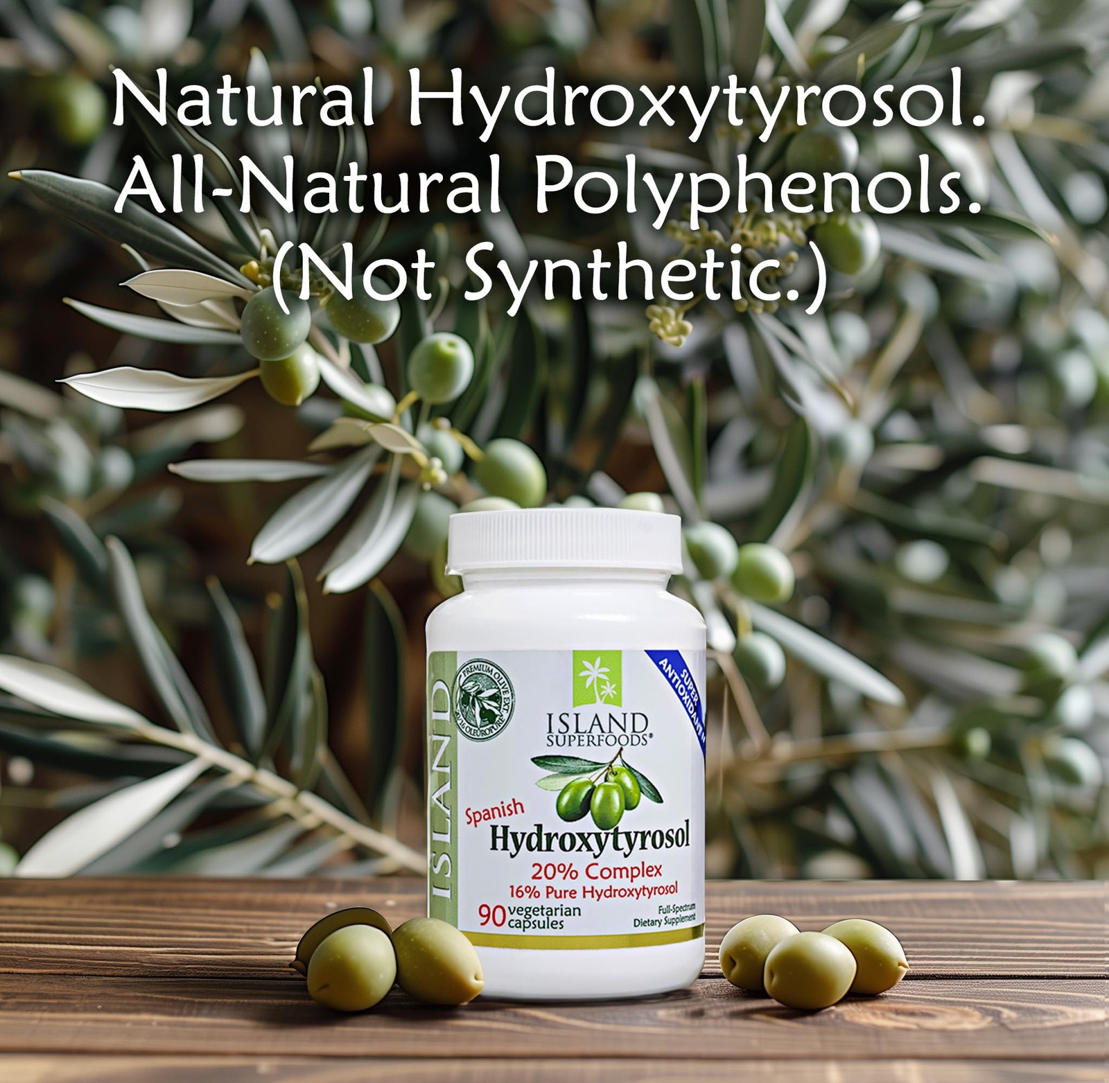 Hydroxytyrosol Olive Extract 100 mg 90 Capsules – Spanish Quality
