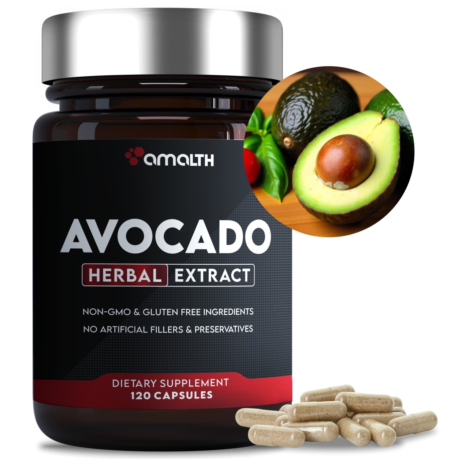 AVOCADO Fruit 15″1 Extract Powder 10000mg Capsules – 120 Capsules