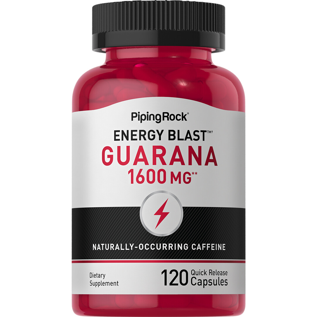 Mega Strength Guarana, 1600 mg, 120 Quick Release Capsules