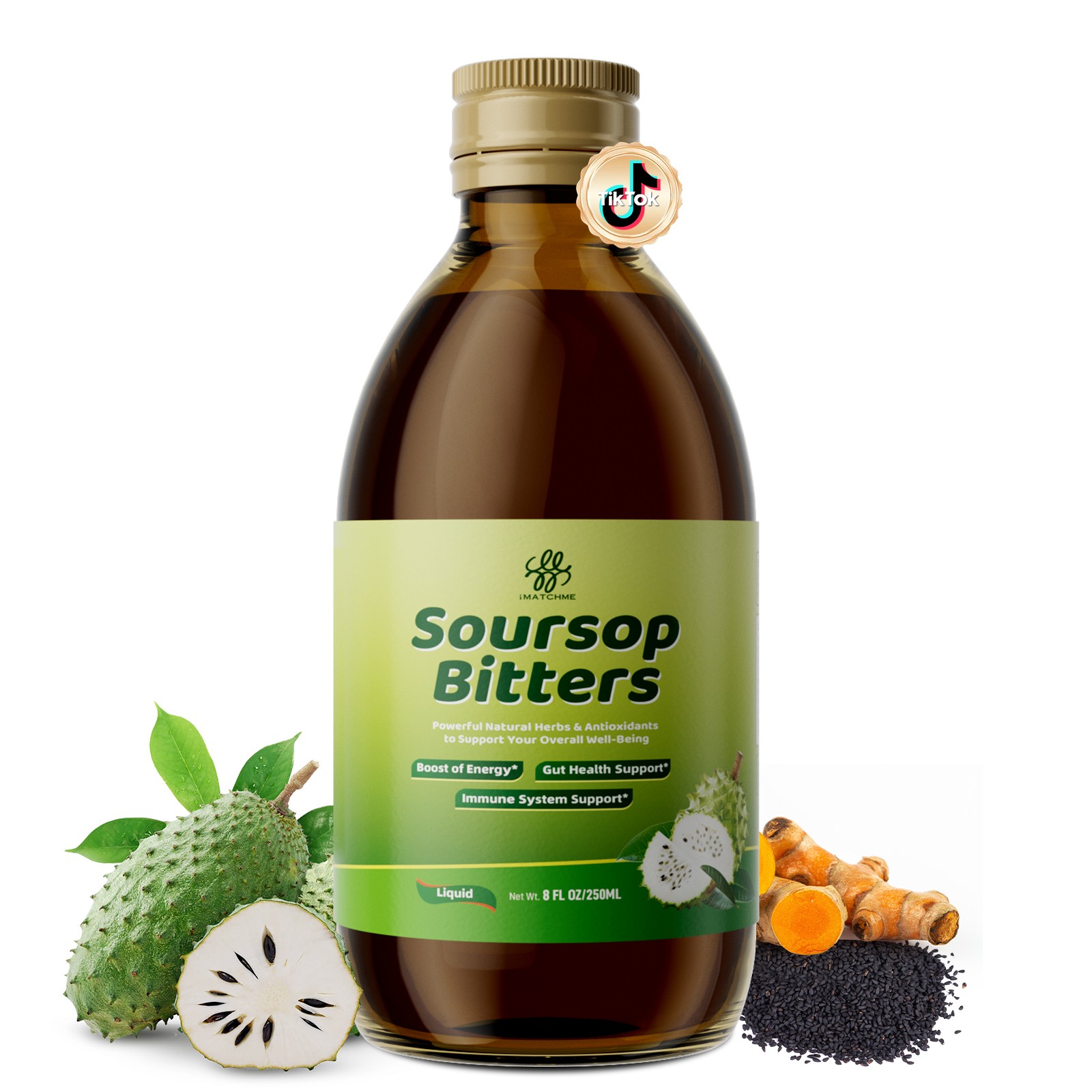 Soursop Bitters 15Herbs – Immune Support, Liver Detox, Digestive Cleanse – 250ml