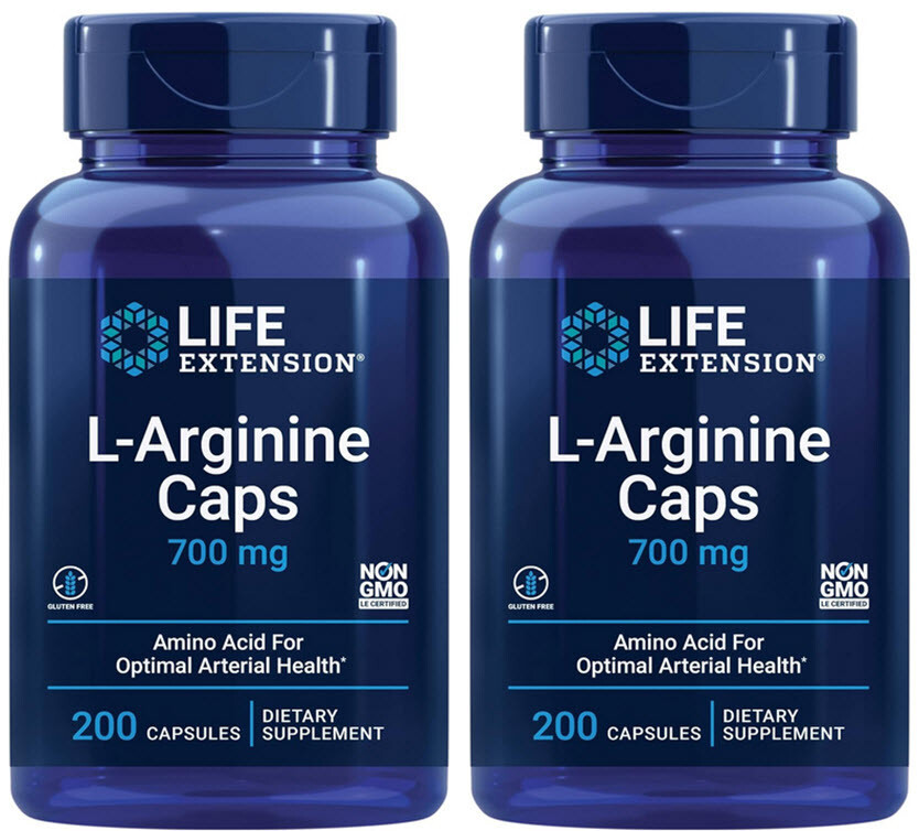 L-ARGININE CAPS CARDIOVASCULAR ARTERIAL HEALTH 200 Capsule 700mg LIFE EXTENSION