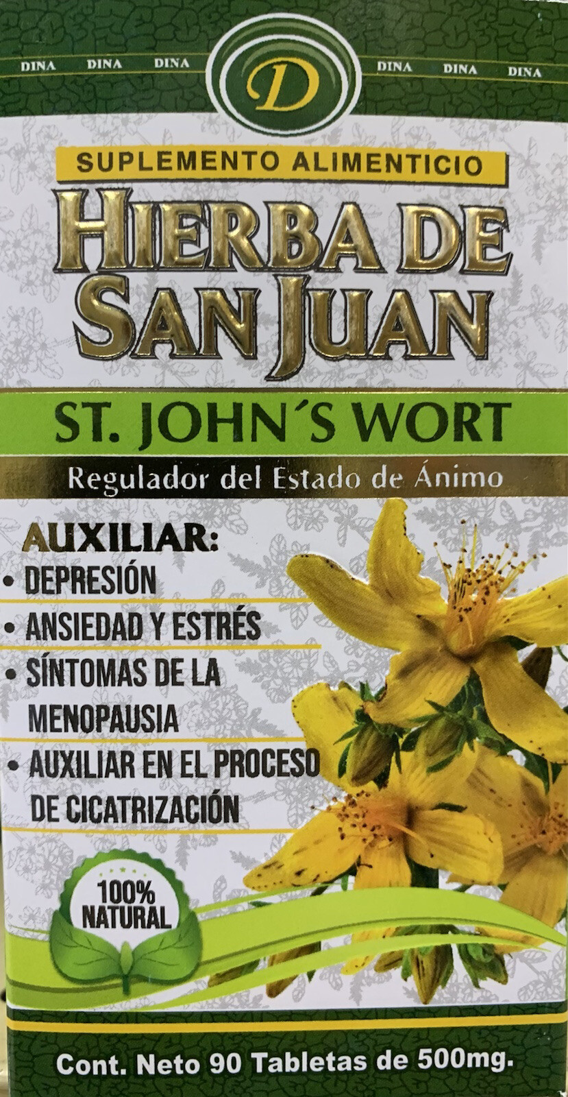 Hierba de San Juan 90 tabletas natural vitamin A B and C