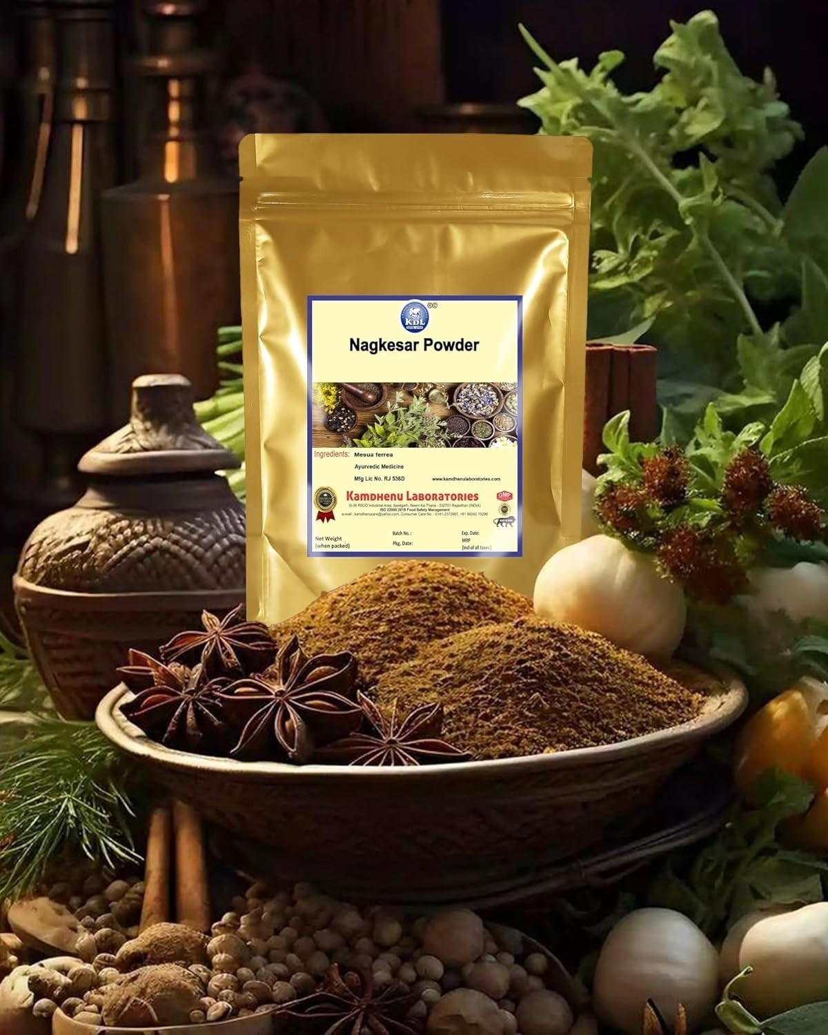 Kamdhenu Nagkesar Powder 100 grams | Mesua Ferrea Powder digestive health