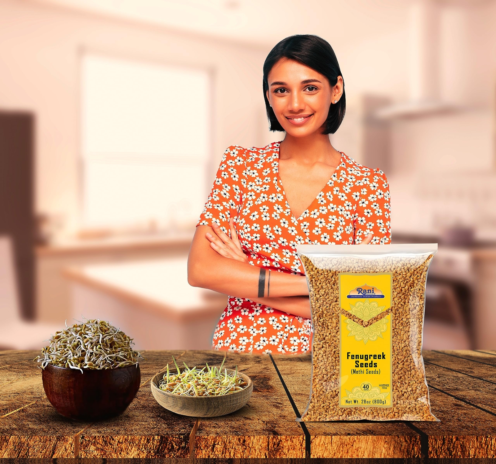 Rani Fenugreek (Methi) Seeds Whole 8lbs (128oz) 3.62kg Bulk PET Jar