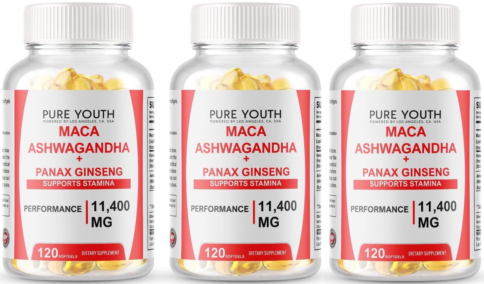 Organic Maca Root 360 Softgels 10000mg Peruvian Maca Extract for Men & Women