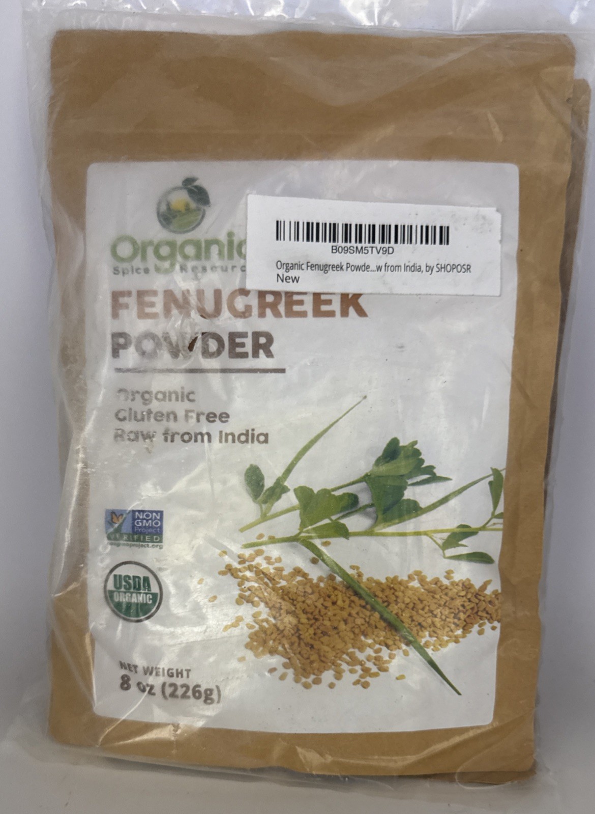 USDA Organic Raw Fenugreek Powder 1 LB (16oz) | All Natural, Non-GMO