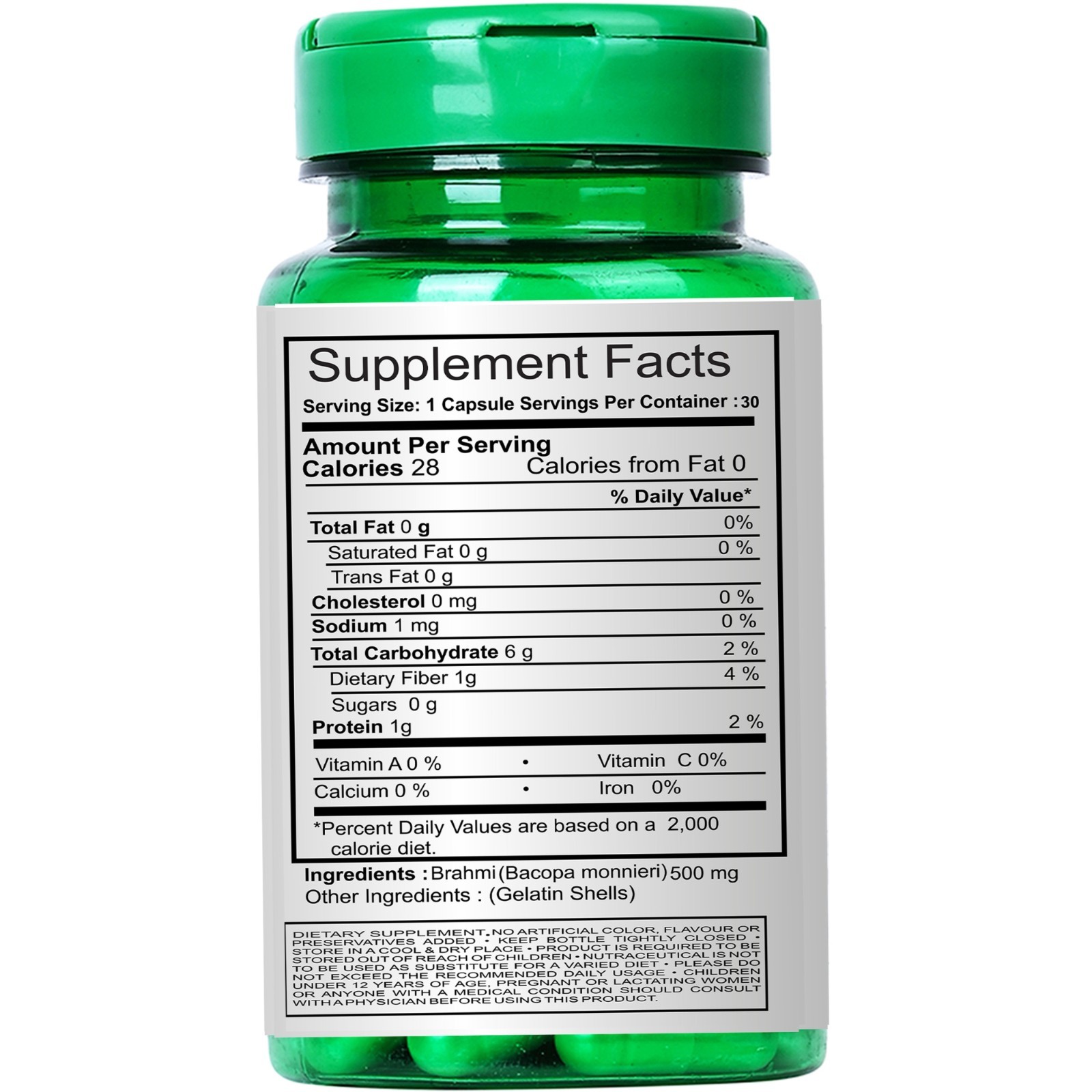 Cipzer Brahmi 60 Capsule | Stress Reducer, Improve Mental Health, Better Sleep