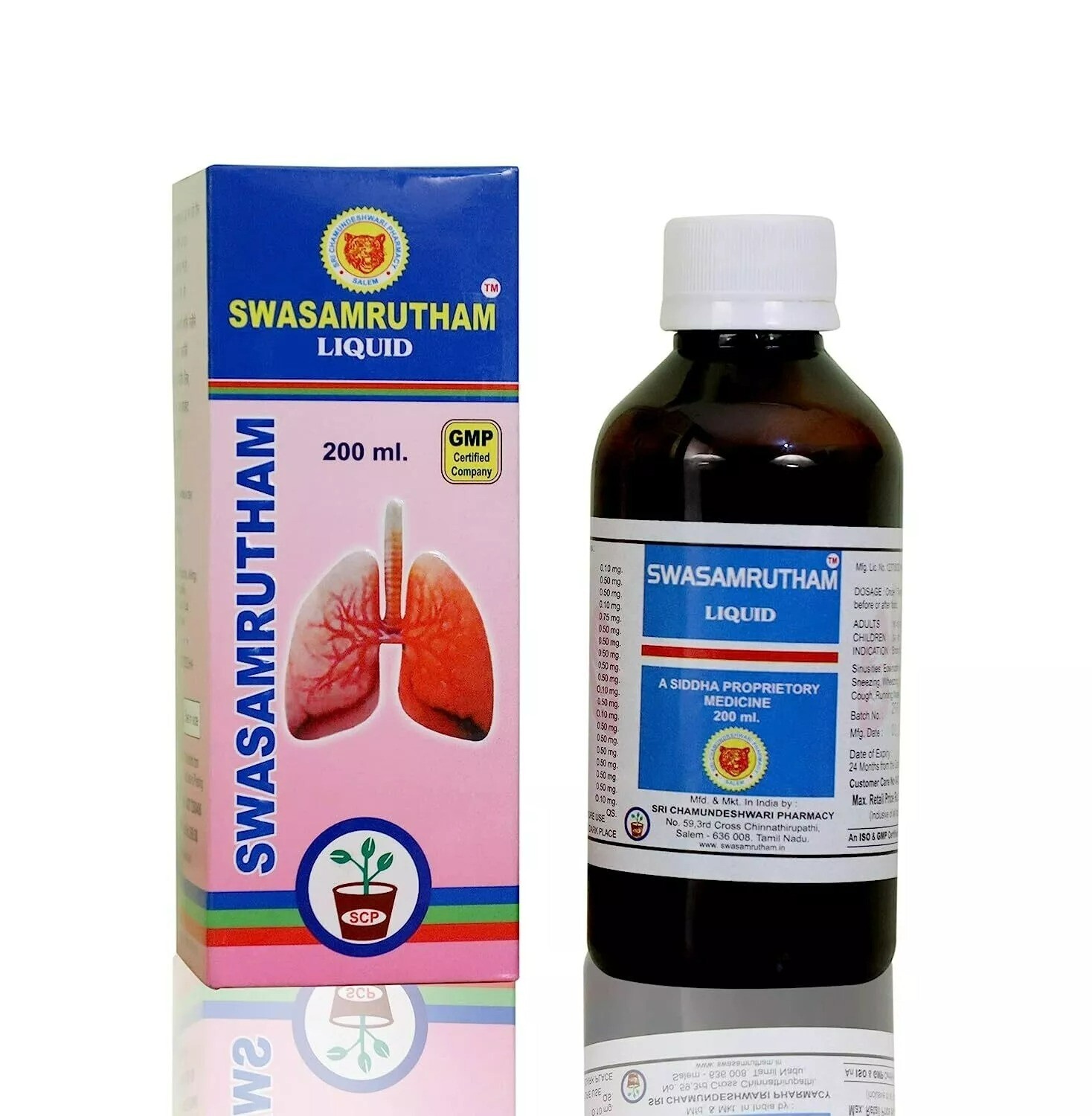 Chamundeshwari Swasamrutham Liquid Syrup 200ml Ayurvedic Clear Chest
