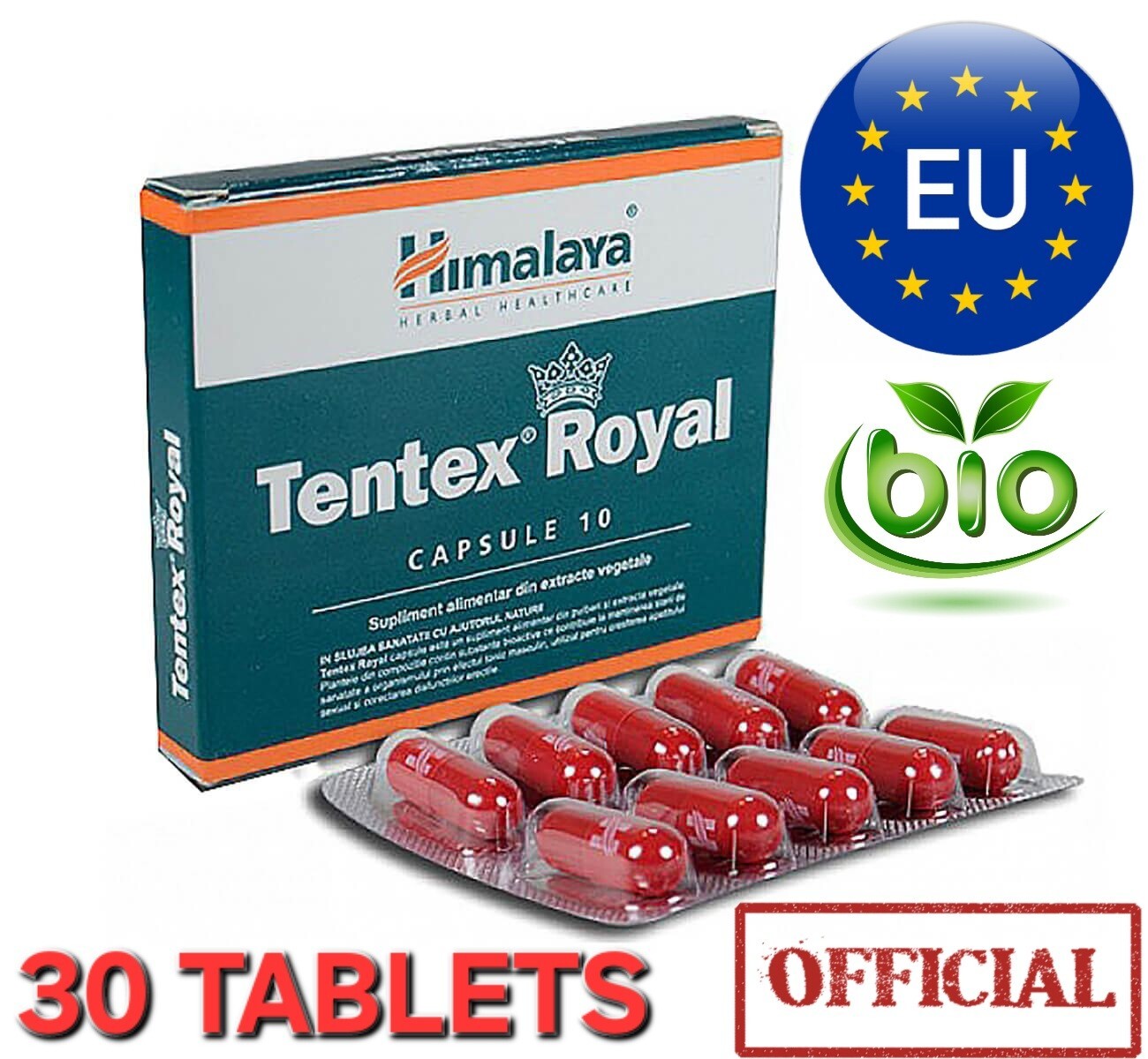 Himalaya Tentex Royal Bio Official Herbals Himalaya 30 tablets Organic EXP.2026
