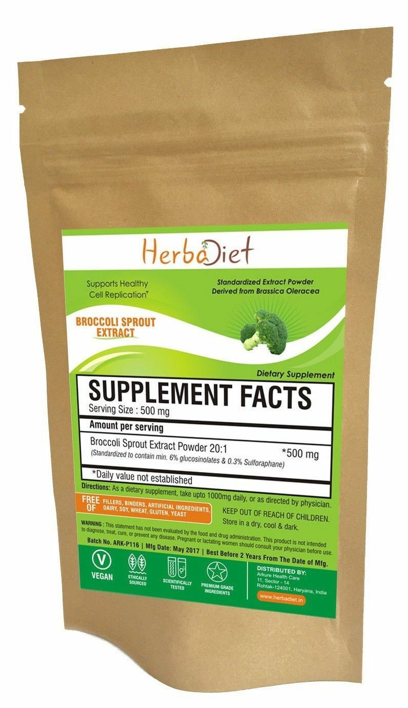 Broccoli Sprout 20:1 Extract Powder 0.3% Sulforaphane 6% Glucosinolates 200g