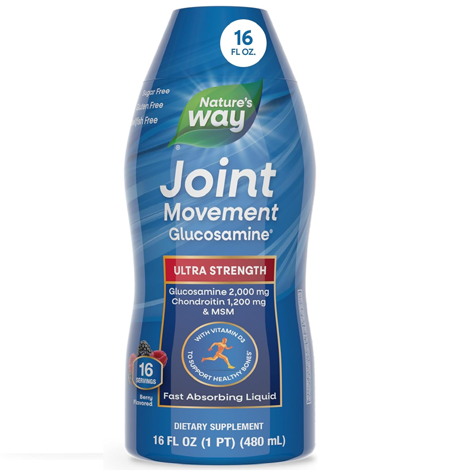 Nature’s Way Ultra-Strength Joint Movement Glucosamine Liquid, Glucosamine, Chon