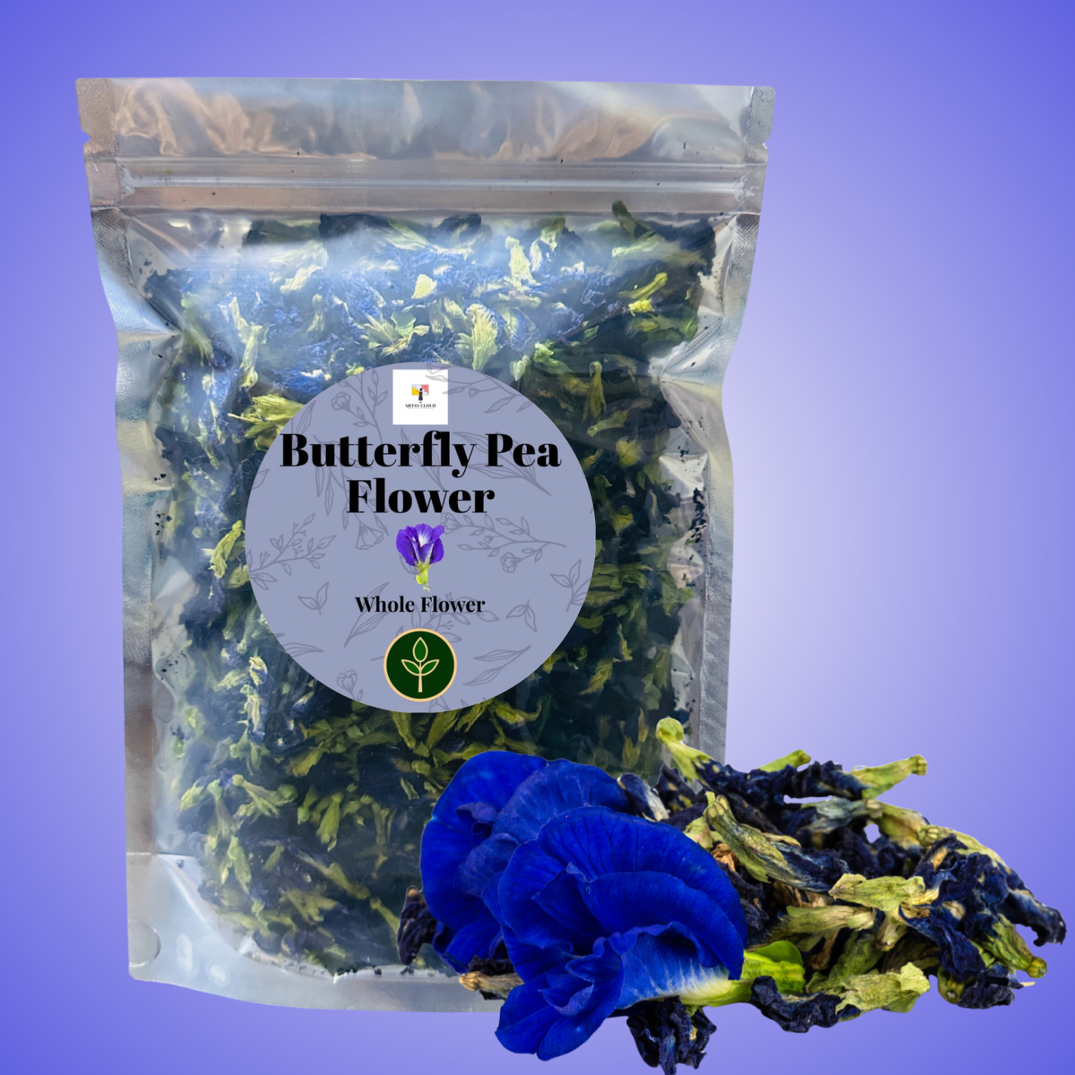 Organic Butterfly Pea Flowers 7 Oz – 67 Oz Blue Tea Clitoria Ternatea Natural
