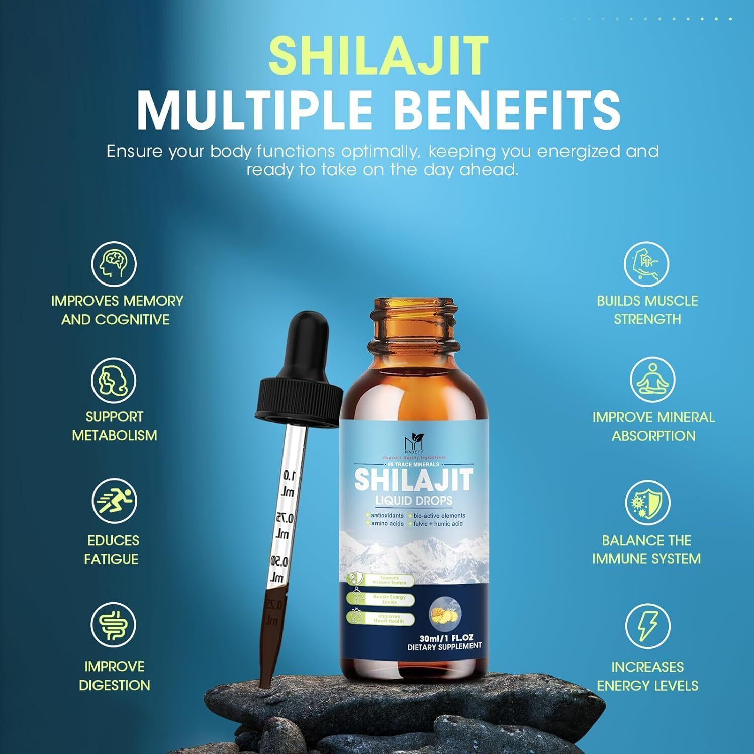 2 Packs * 30ML Organic Himalayan Shilajit Pure Extremely Potent, Fulvic Acid