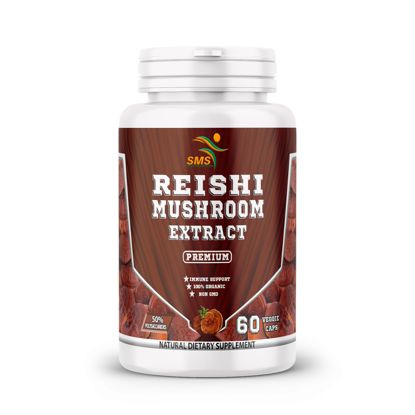 REISHI MUSHROOM SPORE EXTRACT 180 VEGGIE CAPSULES LINGZHI GANODERMA LUCIDUM TOP