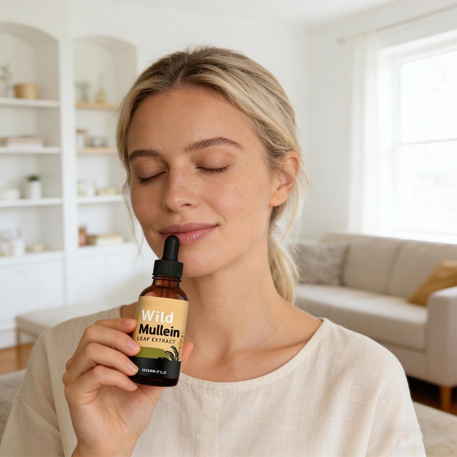 Wild Mullein Leaf Extract Bio-organic Lung Cleanse Drops for Lung Natural Herbal