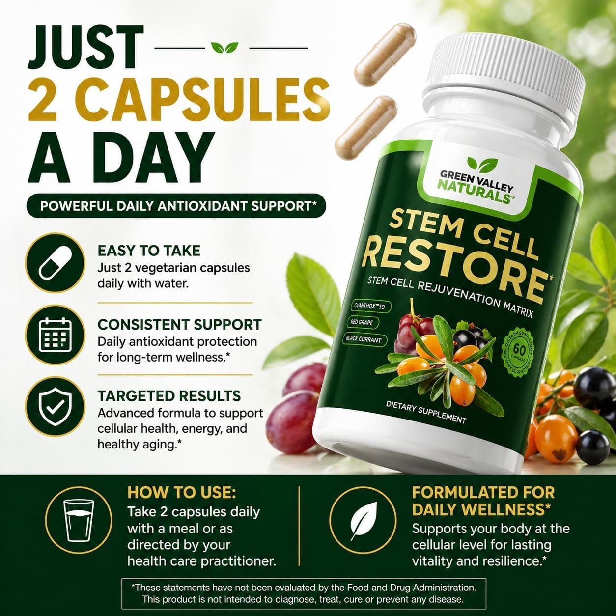 Stem Cell Supplement – Organic Tibetan Sea Buckthorn-Resveratrol, Vitamin D…