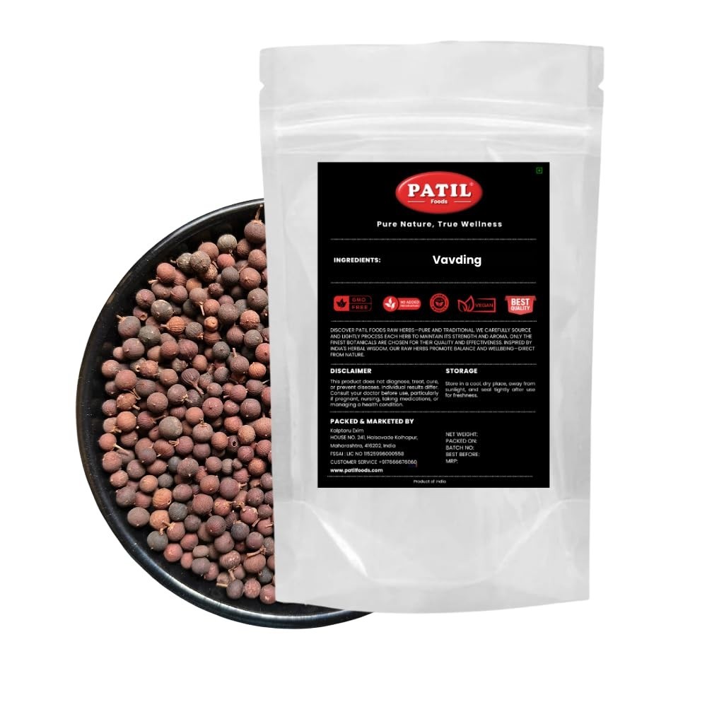 Patil Foods Vavding Seeds (Embelia Ribes) | False Black Pepper | No Preservative