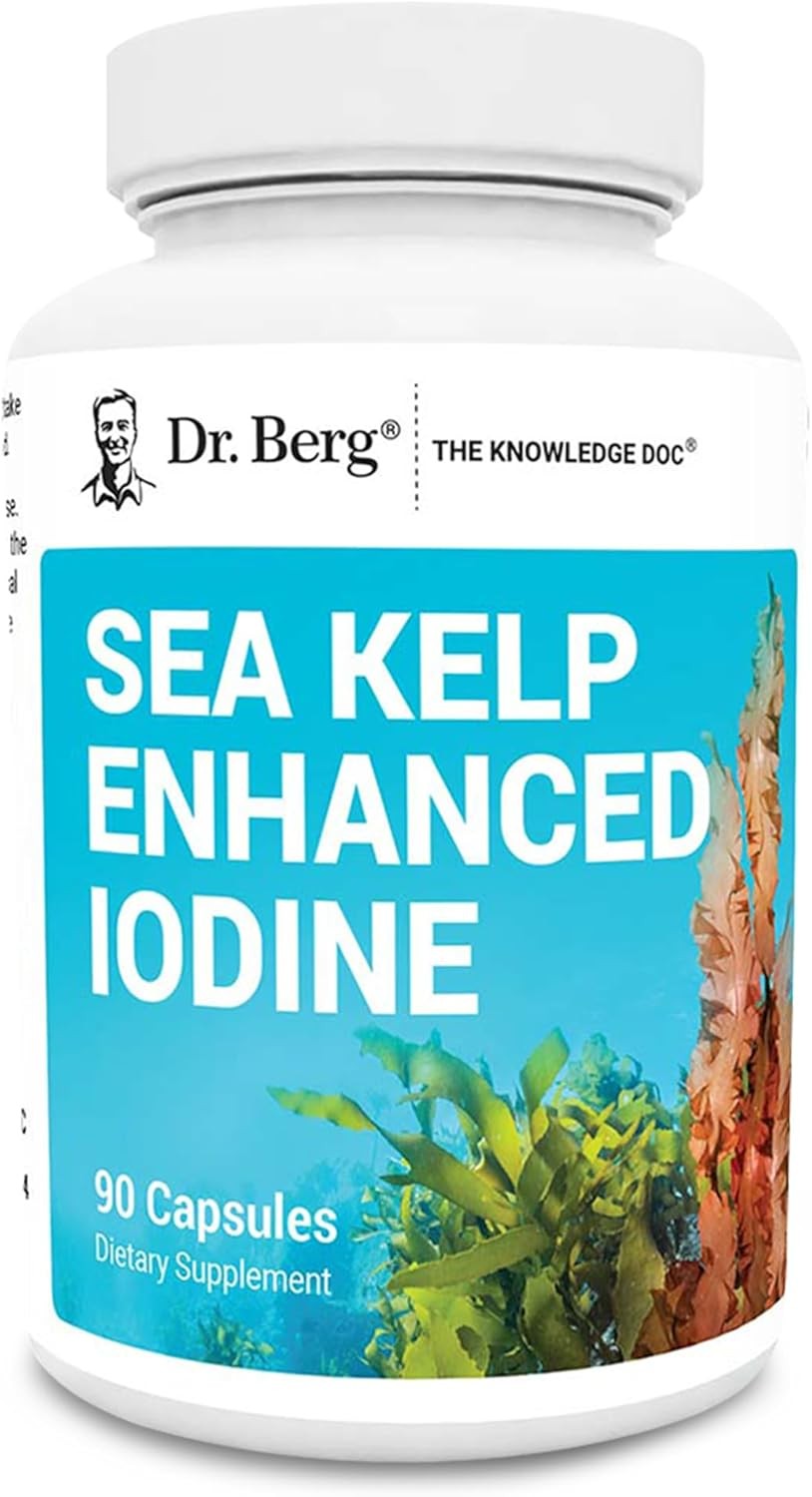 Dr. Berg Sea Kelp Enhanced Iodine – 200 mcg of Premium Without Red Algae