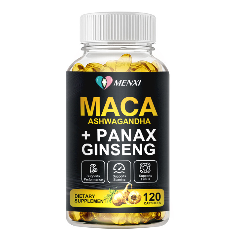 Organic Maca Root Capsules Peruvian Maca Extract for Men & Women Health Softgels